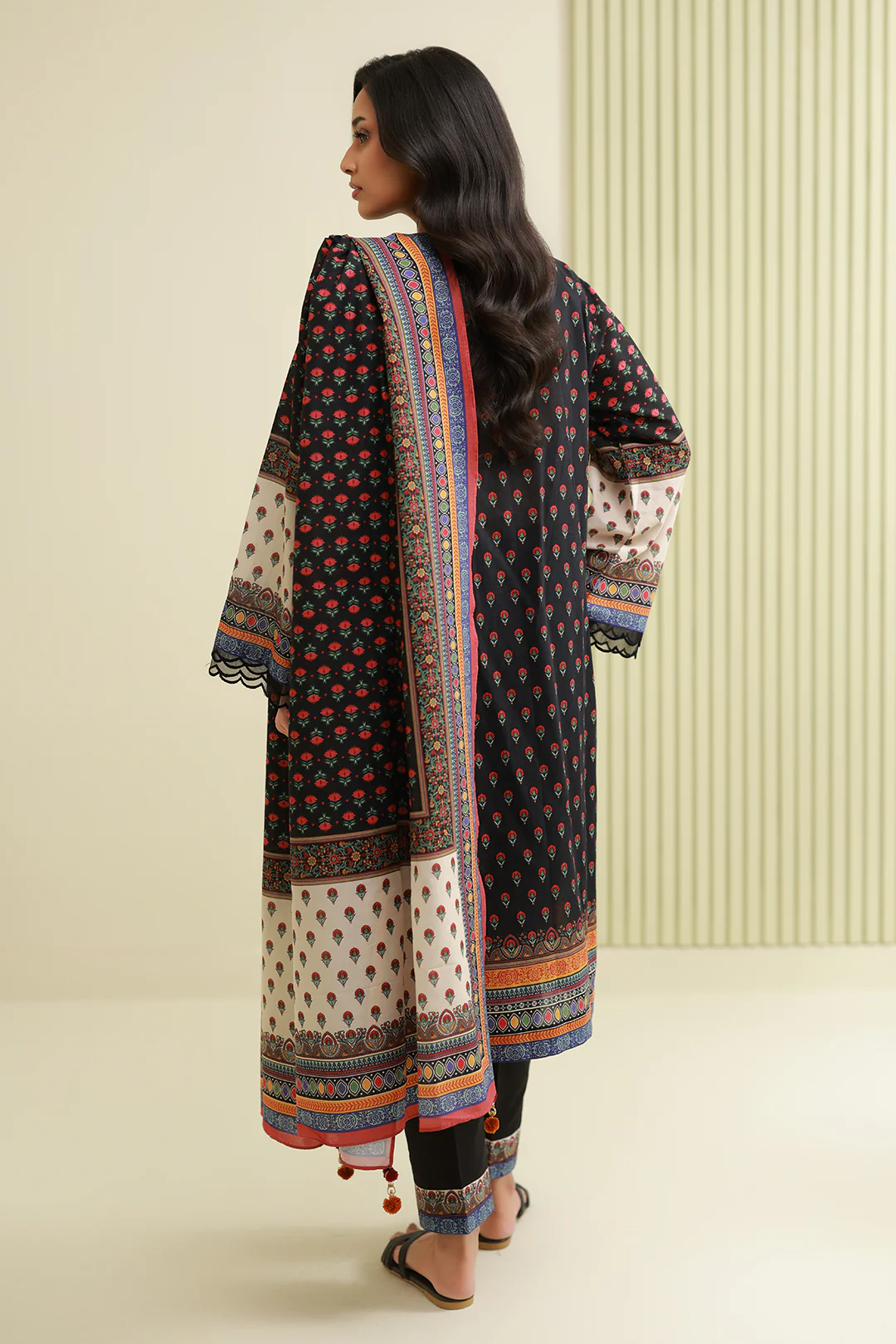 Embroidered Shirt Dupatta - 0808 - Image 7