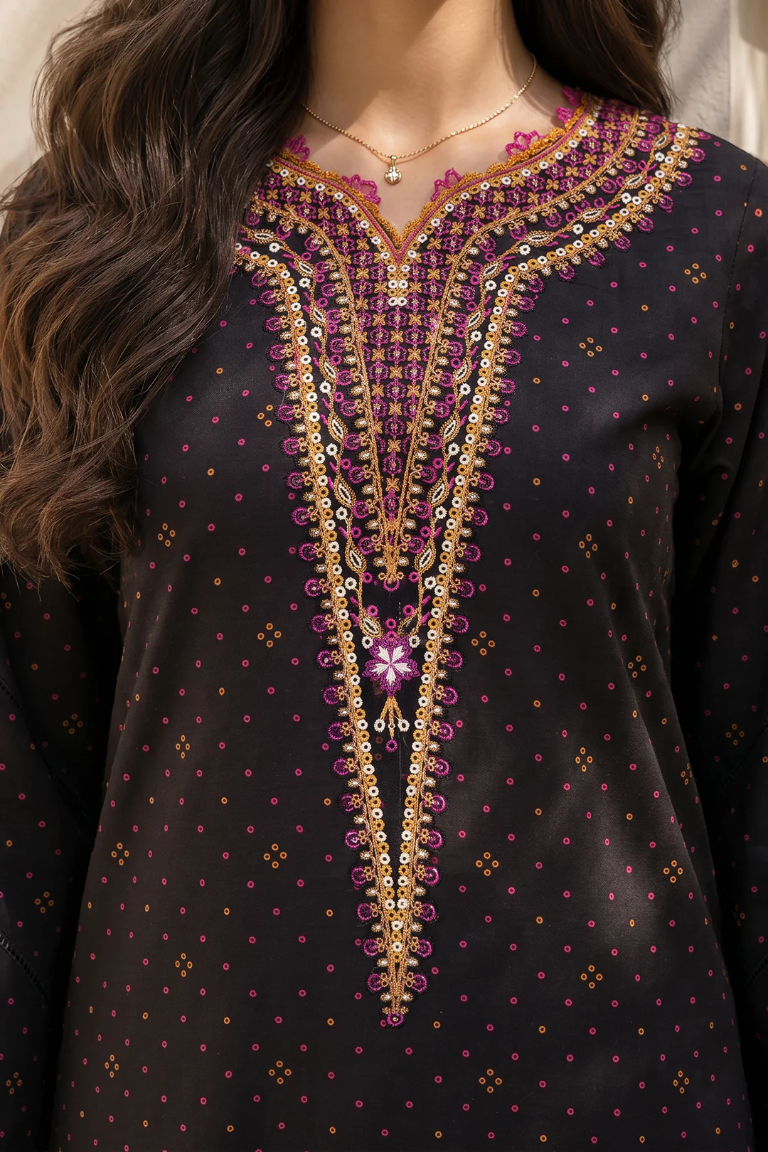 Embroidered Shirt Dupatta - 0867 - Image 3