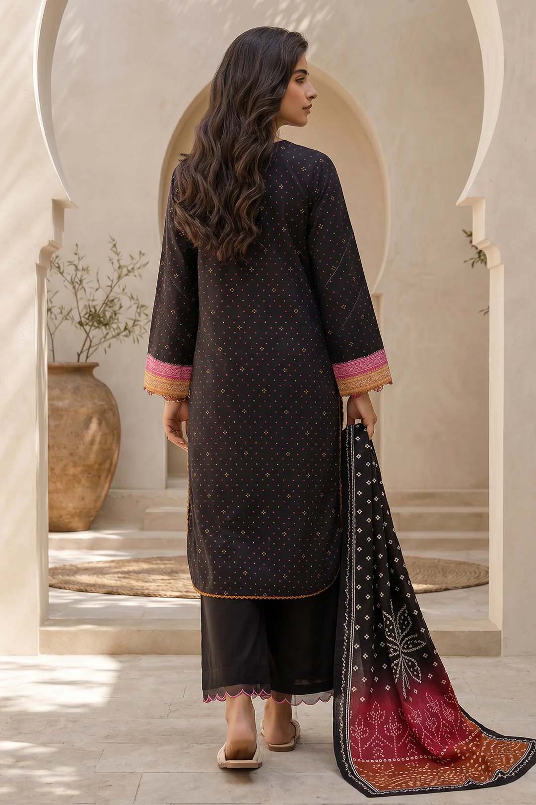 Embroidered Shirt Dupatta - 0867 - Image 6