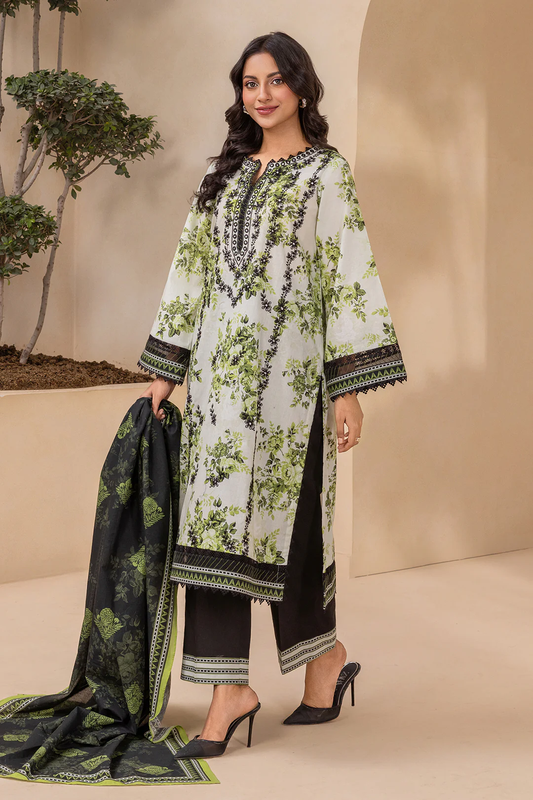 Embroidered Shirt Dupatta - 0868 - Image 3