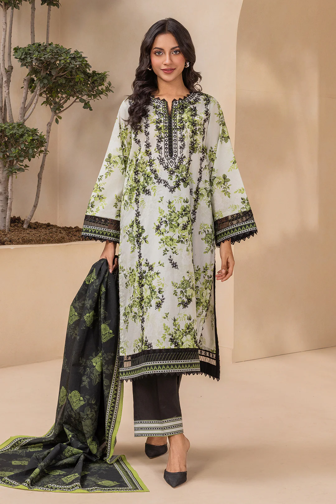 Embroidered Shirt Dupatta - 0868 - Image 4