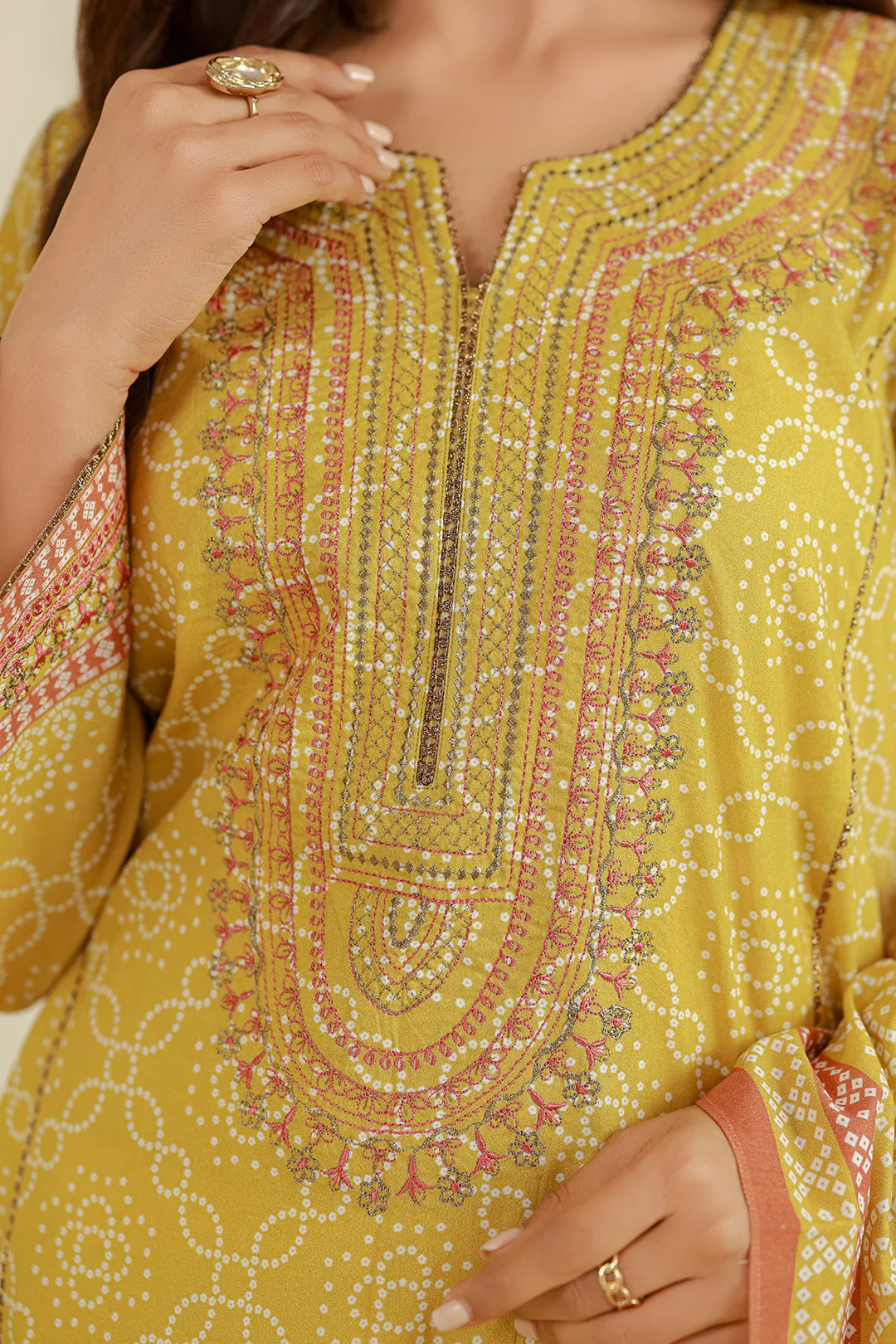 Embroidered Shirt Dupatta - 0932 - Image 5