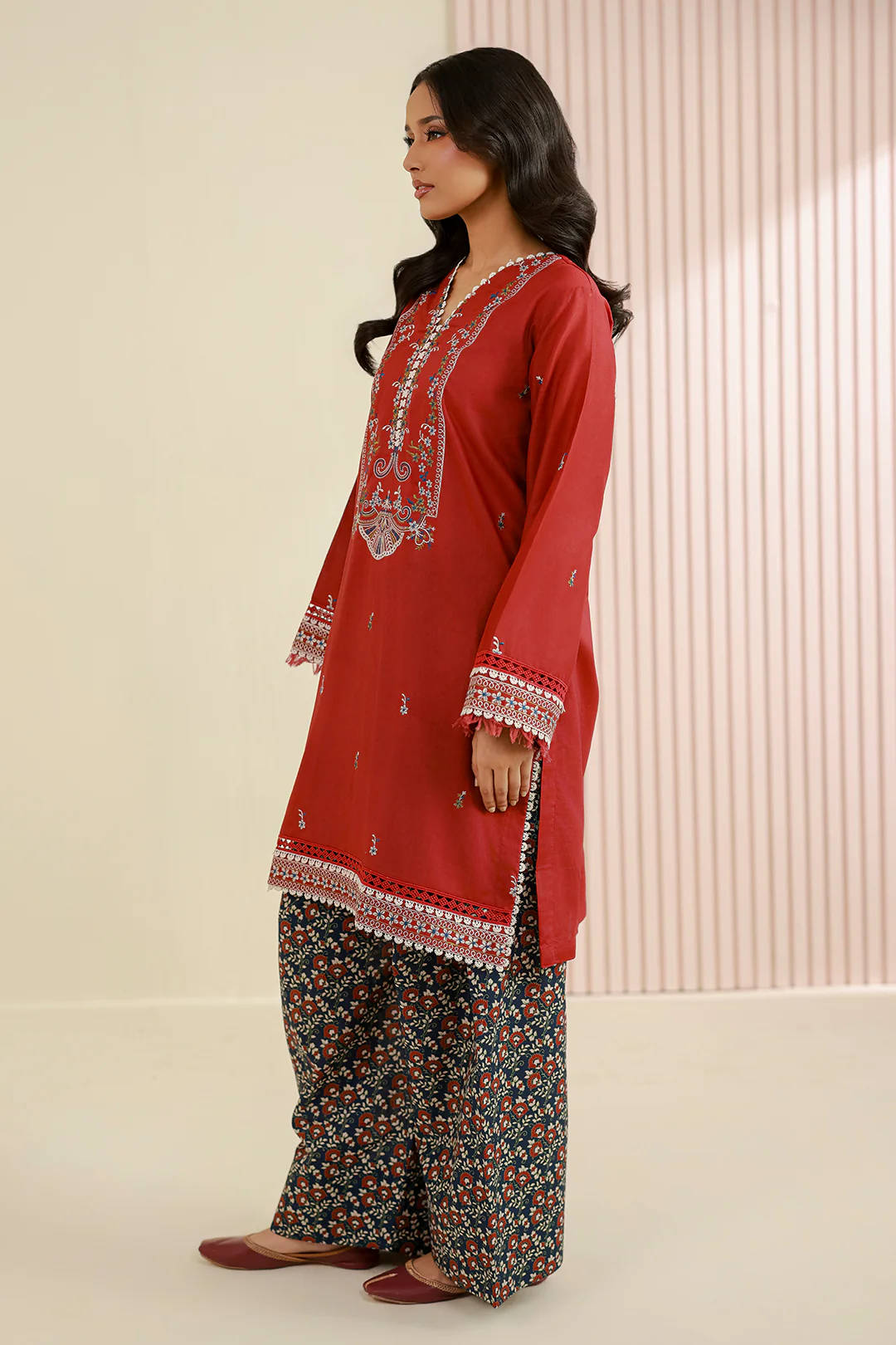 Embroidered Shirt Dupatta - 1004 - Image 6