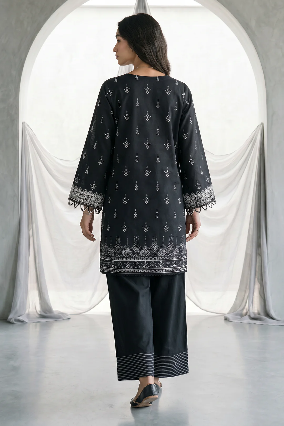 Embroidered Shirt Dupatta - 1067 - Image 7