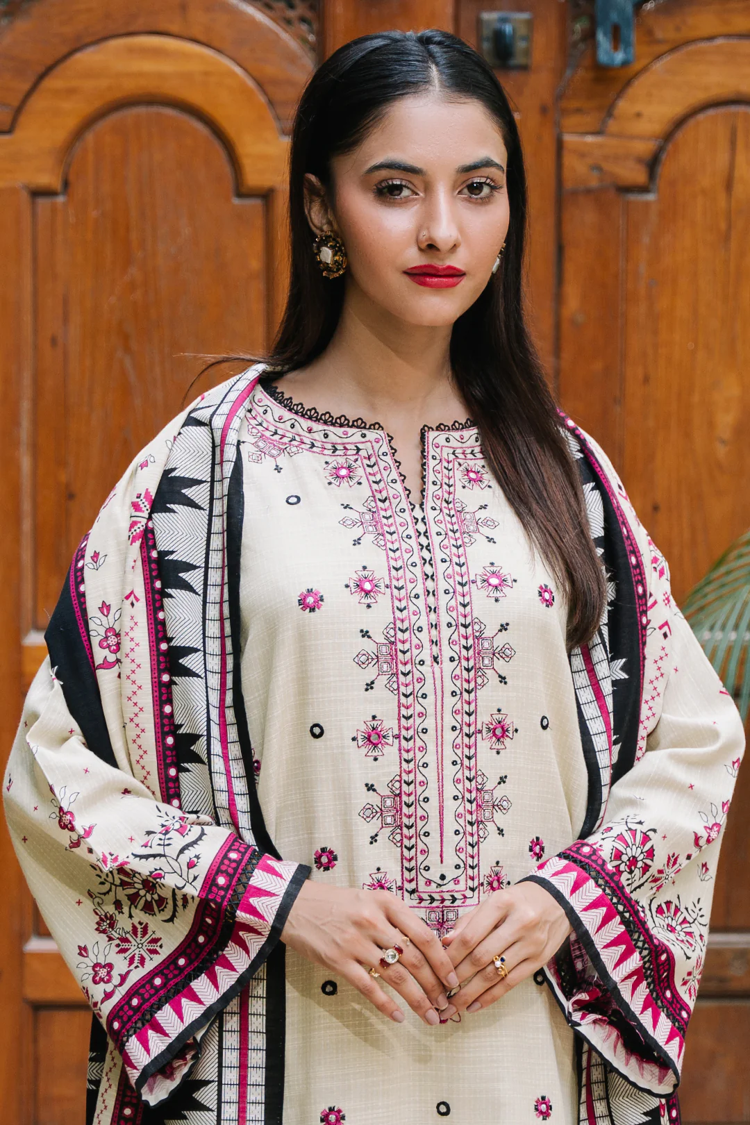 Embroidered Shirt Dupatta - 0173