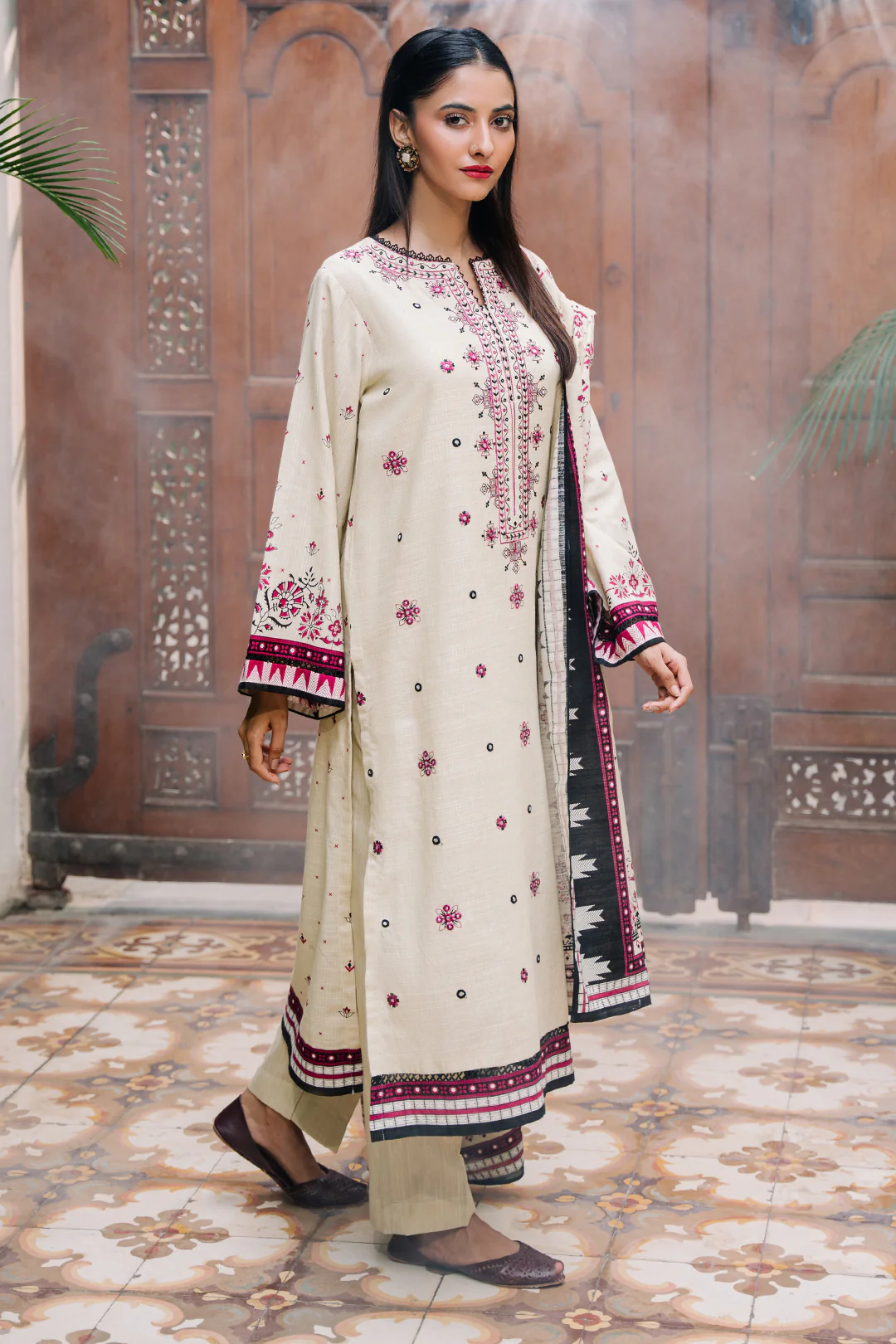 Embroidered Shirt Dupatta - 0173 - Image 2