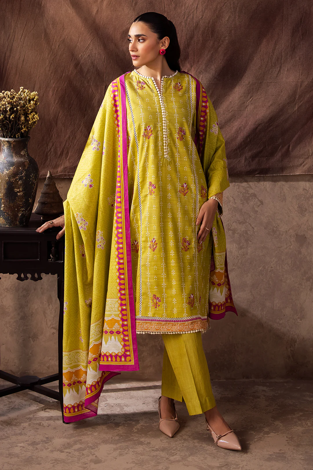 Embroidered Shirt Dupatta - 0174 - Image 3