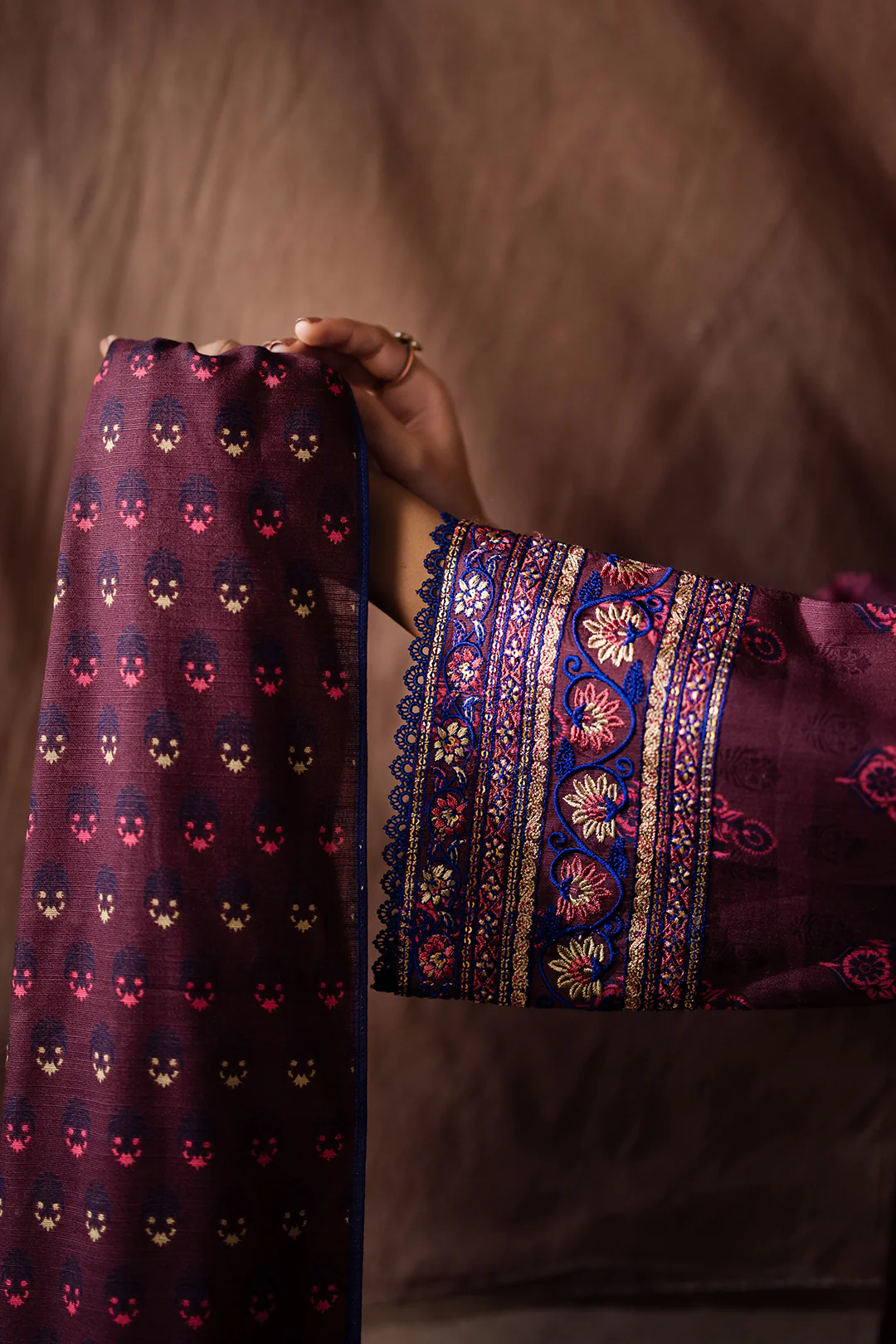Embroidered Shirt Dupatta - 0263 - Image 8
