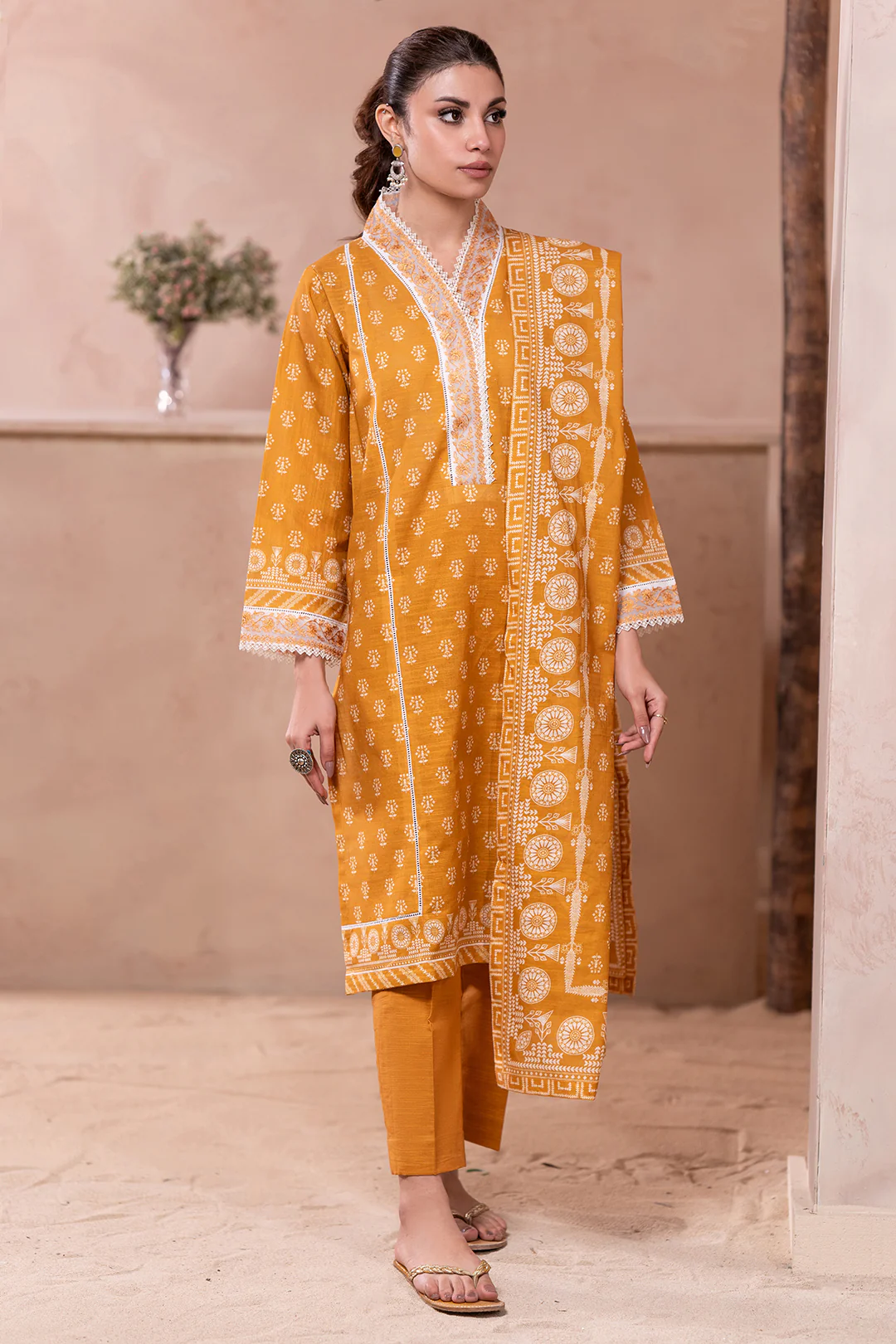 Embroidered Shirt Dupatta - 0506 - Image 2