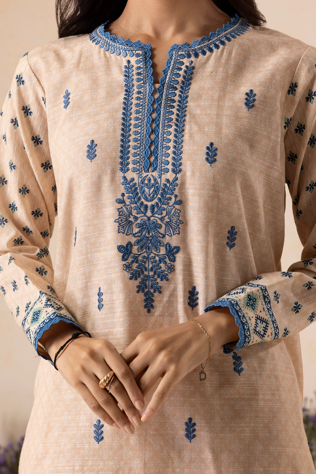 Embroidered Shirt Dupatta - 0129 - Image 10