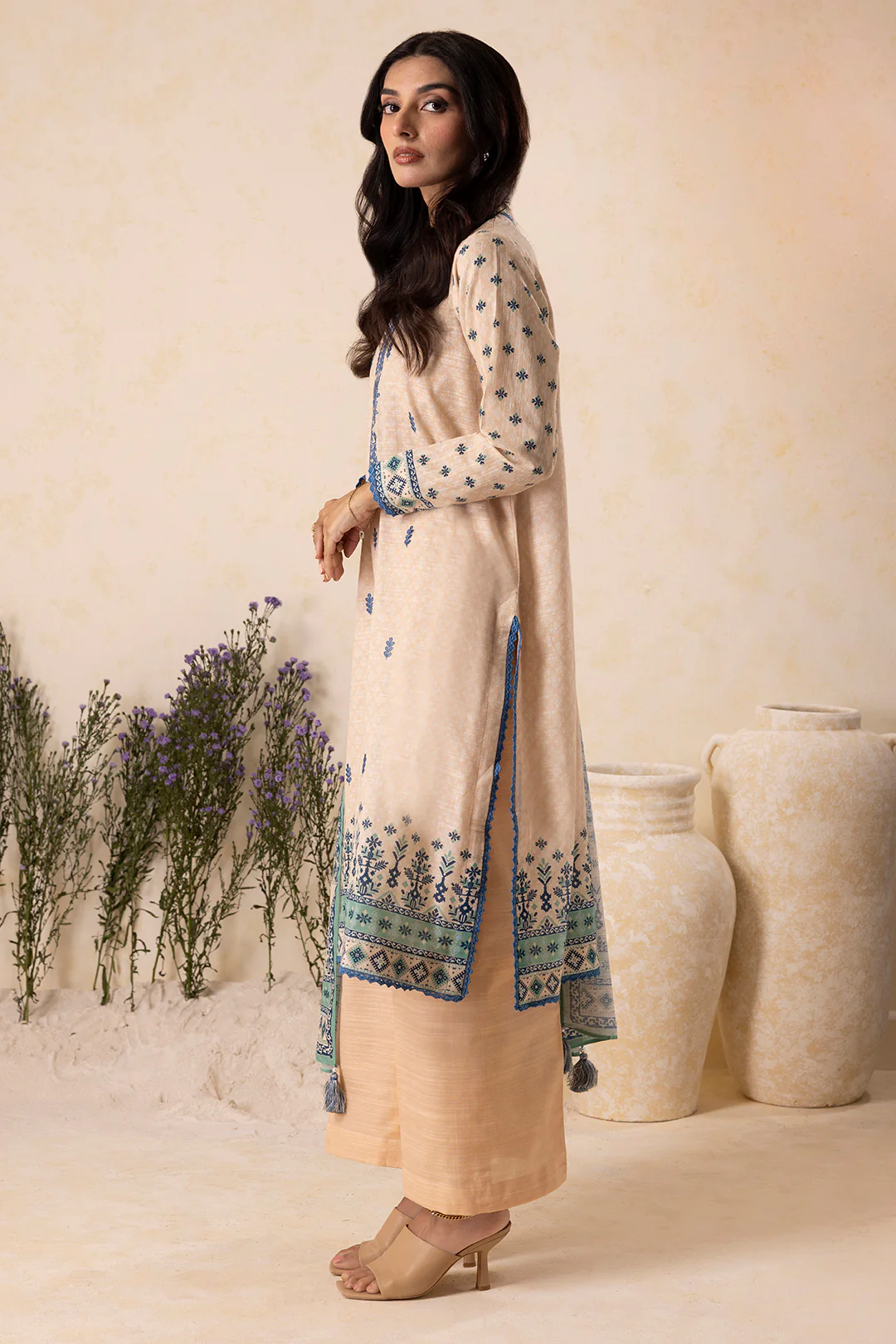 Embroidered Shirt Dupatta - 0129 - Image 6