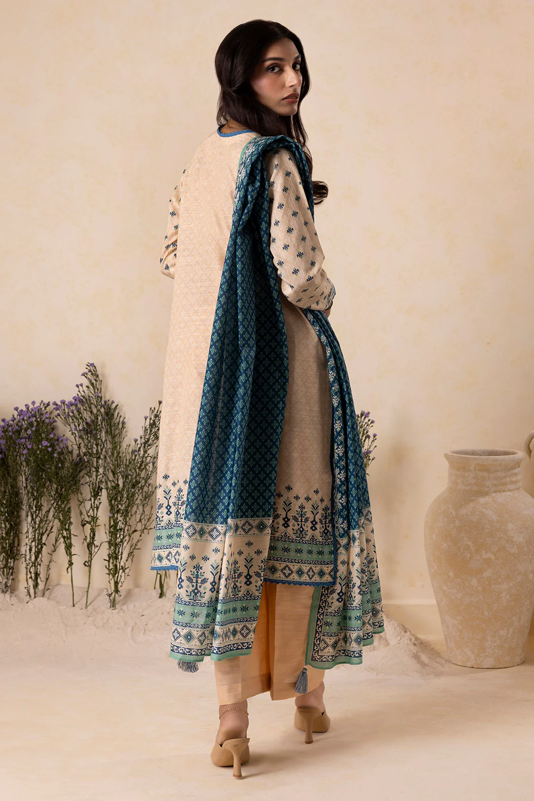 Embroidered Shirt Dupatta - 0129 - Image 7