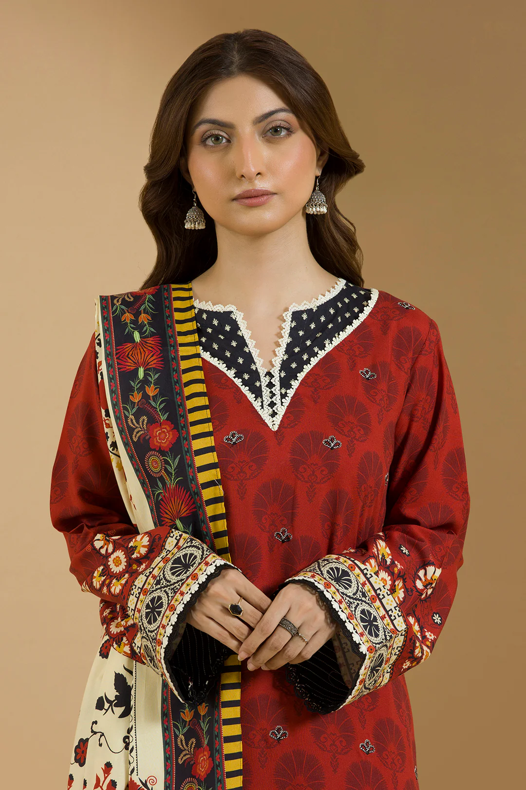 Embroidered Shirt Dupatta - 0254