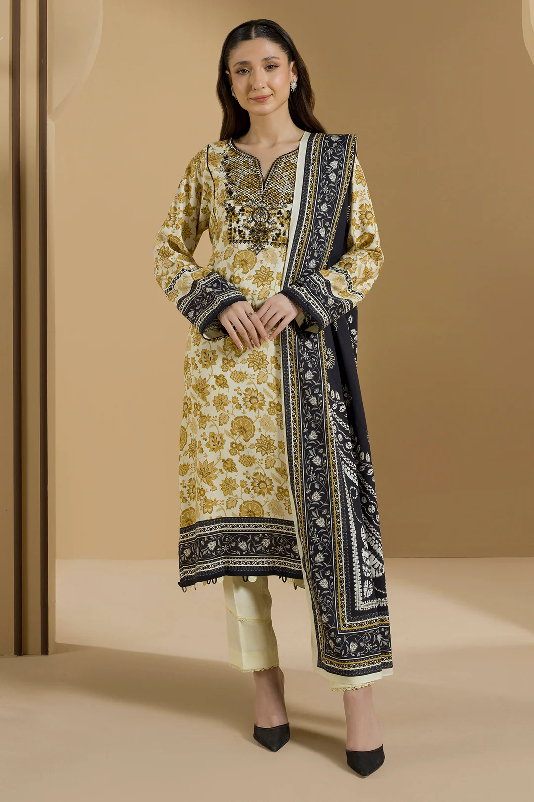 Embroidered Shirt Dupatta - 0255 - Image 2