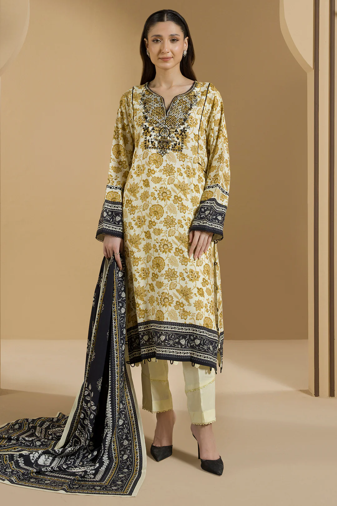 Embroidered Shirt Dupatta - 0255 - Image 3