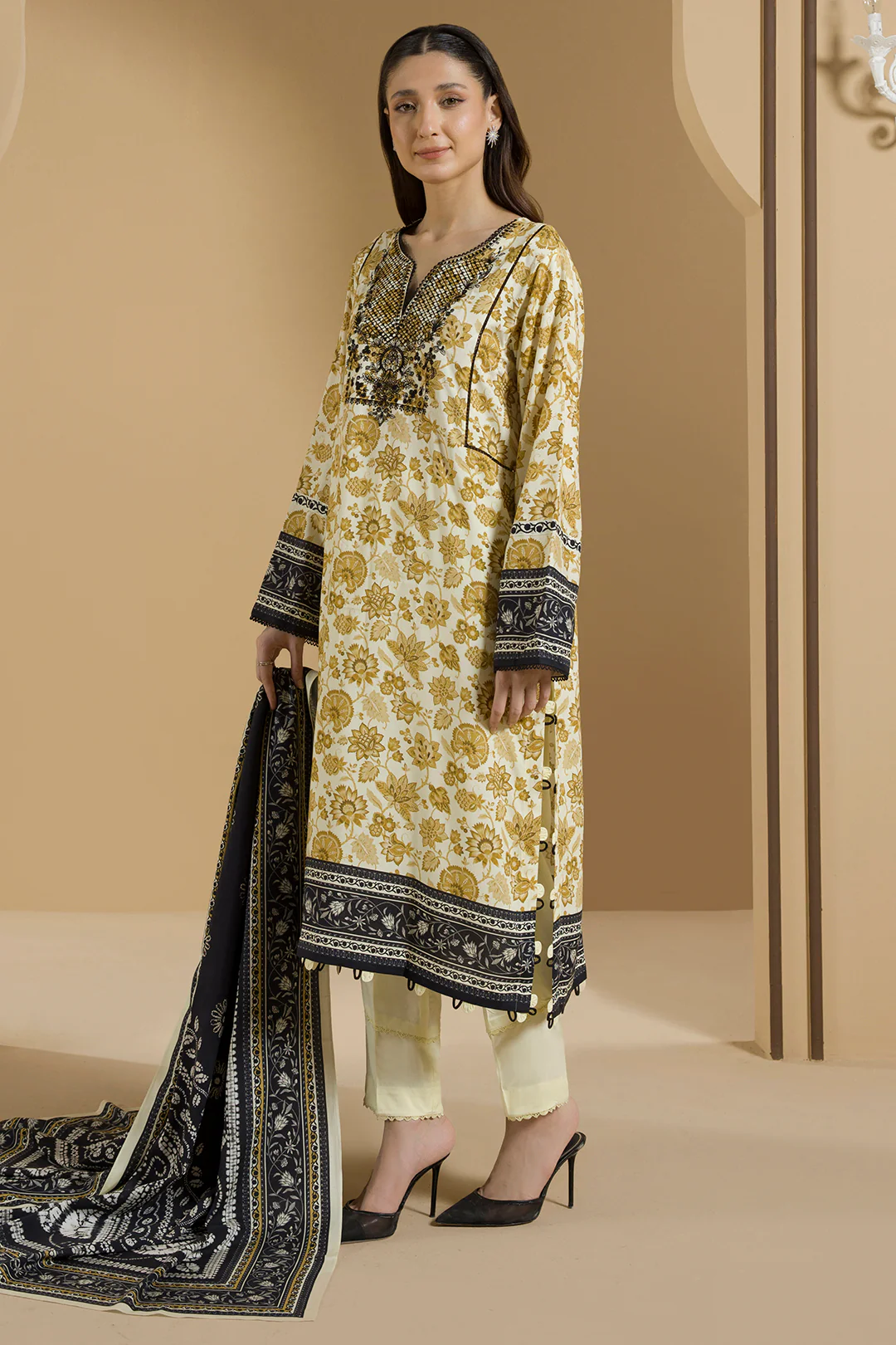 Embroidered Shirt Dupatta - 0255 - Image 4