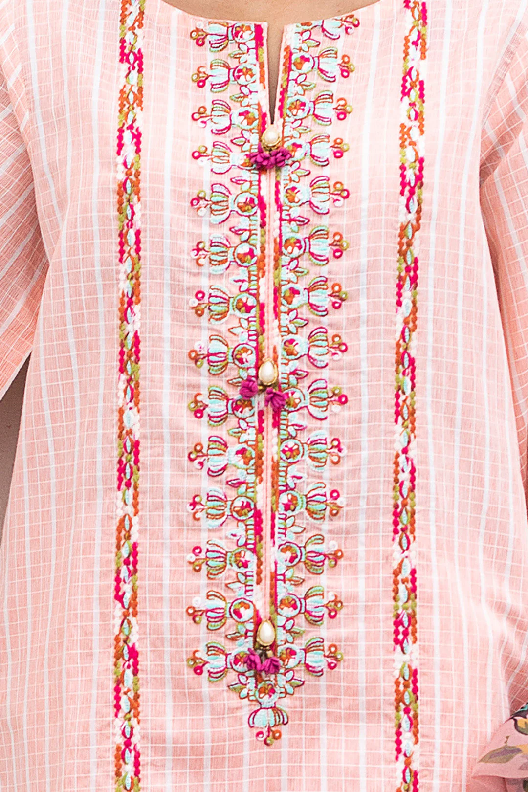 Embroidered Shirt Shalwar Dupatta - 0286 - Image 3
