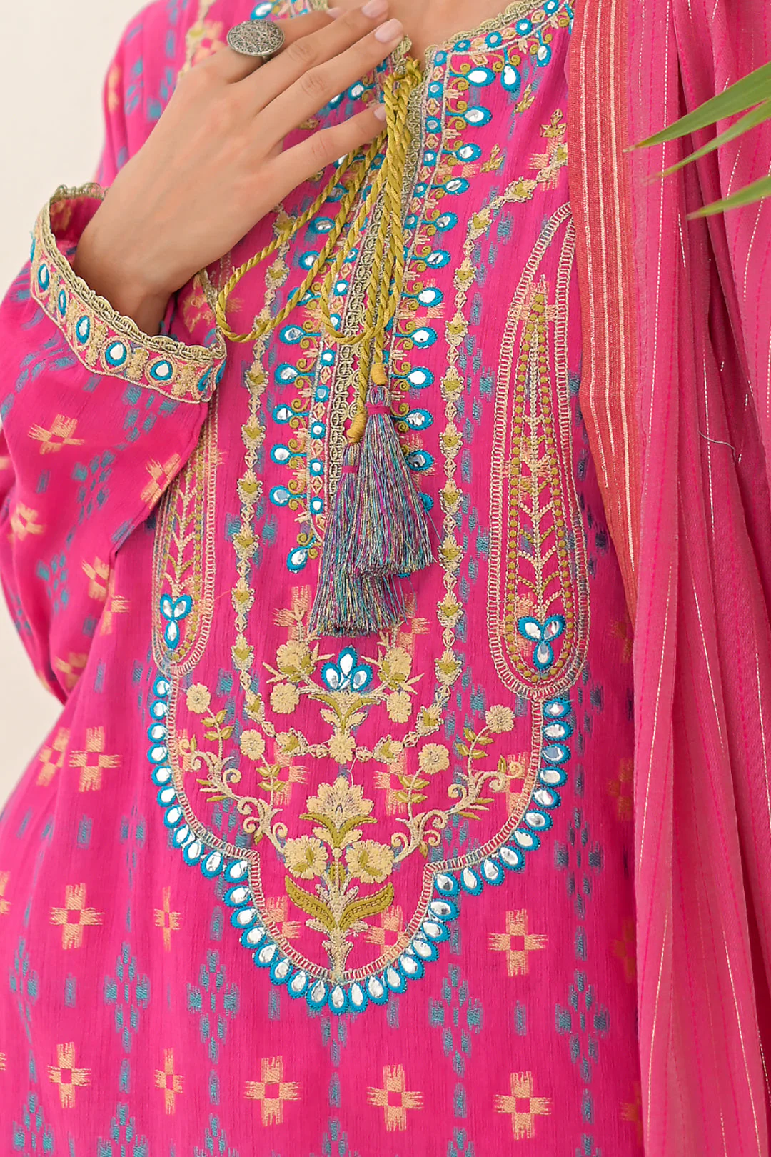 Embroidered Shirt Shalwar Dupatta - 0289 - Image 4