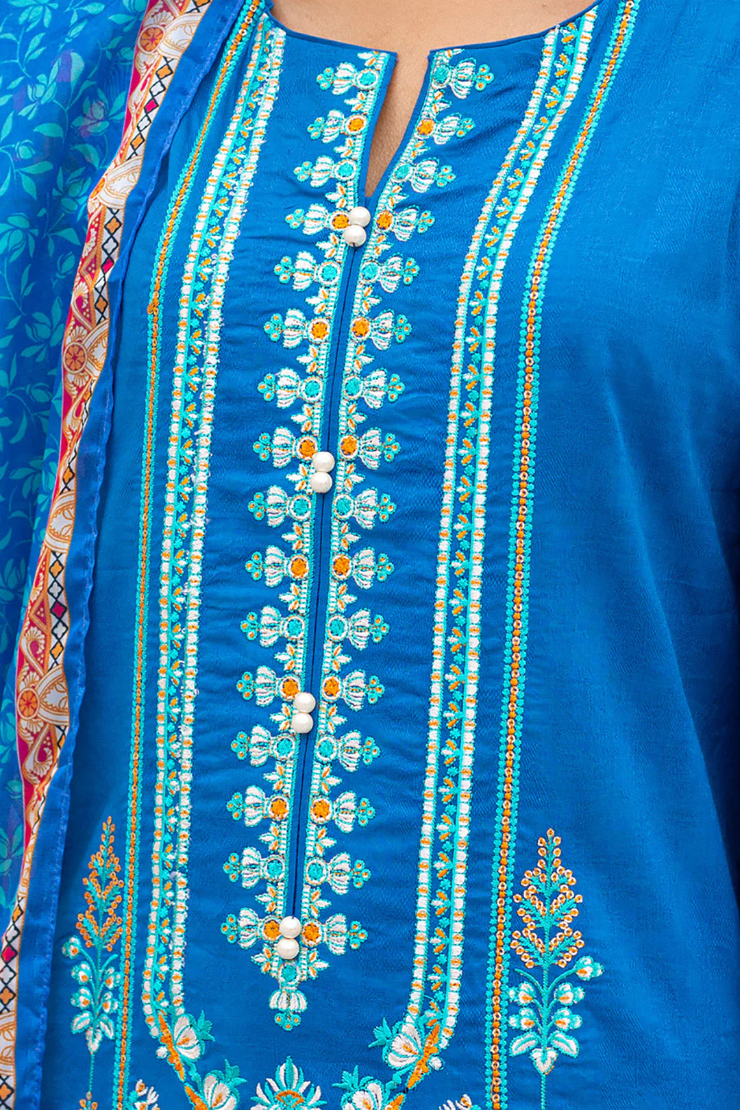 Embroidered Shirt Shalwar Dupatta - 0435 - Image 4