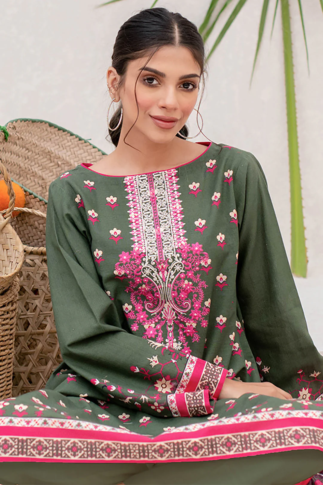 Embroidered Shirt Shalwar Dupatta - 0049 - Image 2