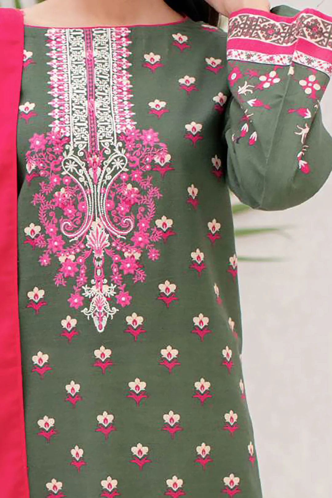Embroidered Shirt Shalwar Dupatta - 0049 - Image 4