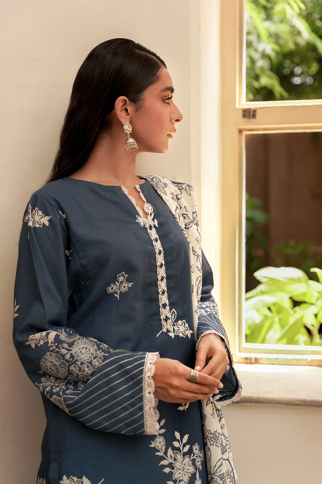 Embroidered Shirt Shalwar Dupatta - 0052 - Image 5