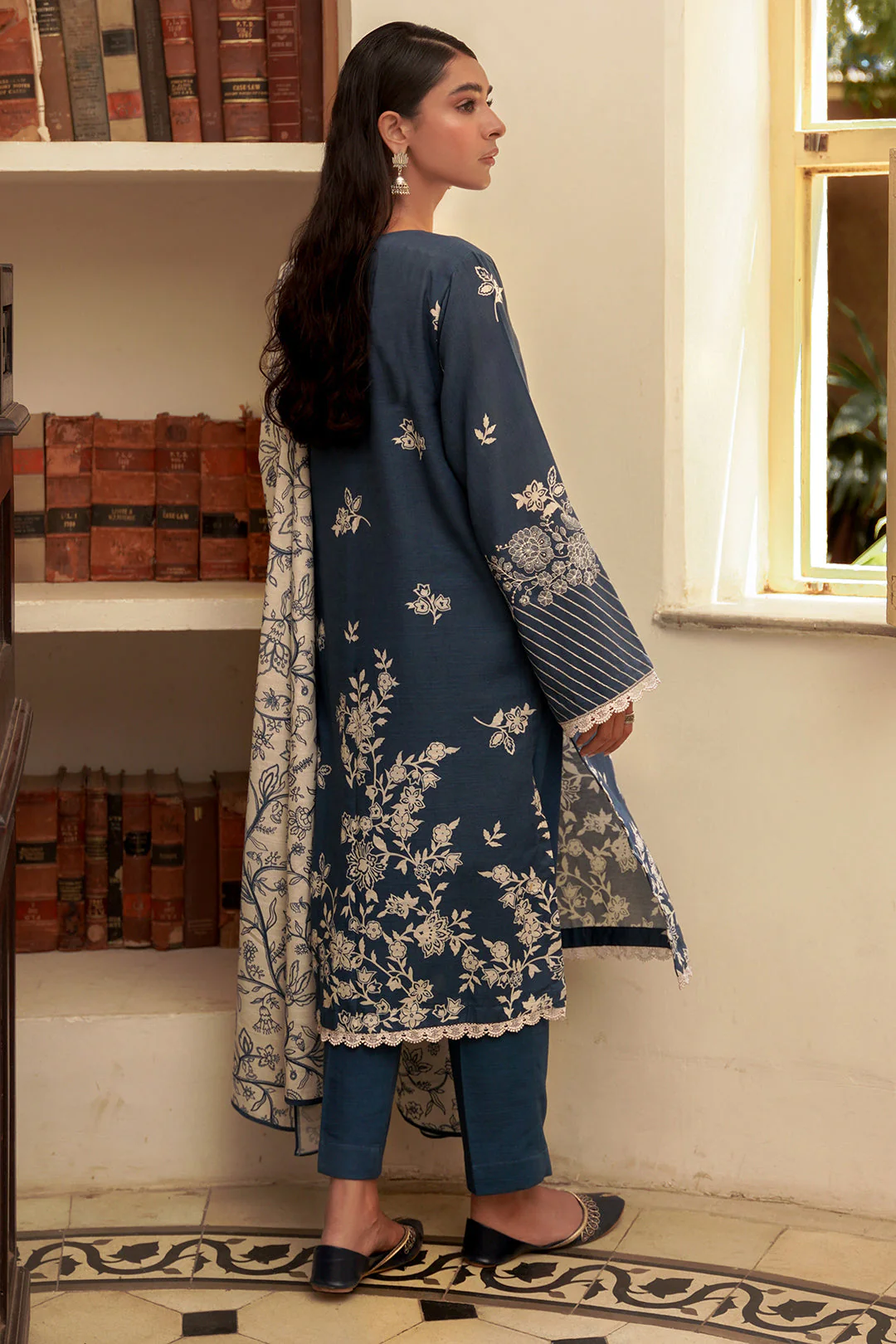 Embroidered Shirt Shalwar Dupatta - 0052 - Image 8