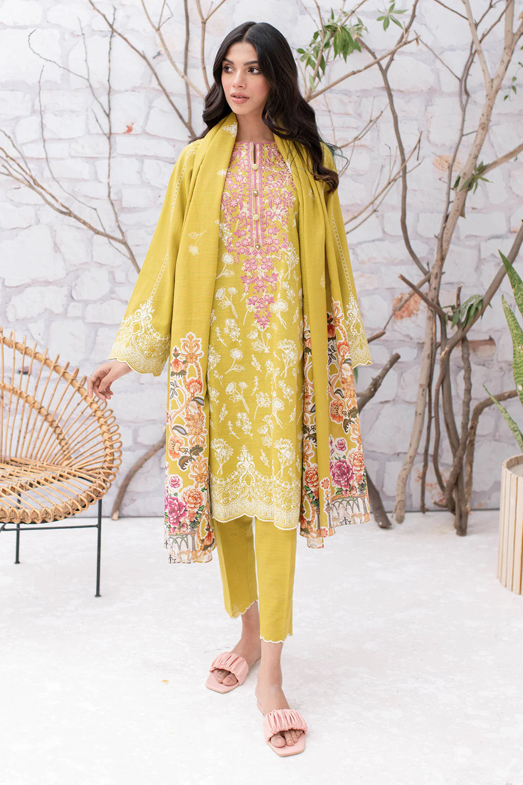 Embroidered Shirt Shalwar Dupatta - 0053