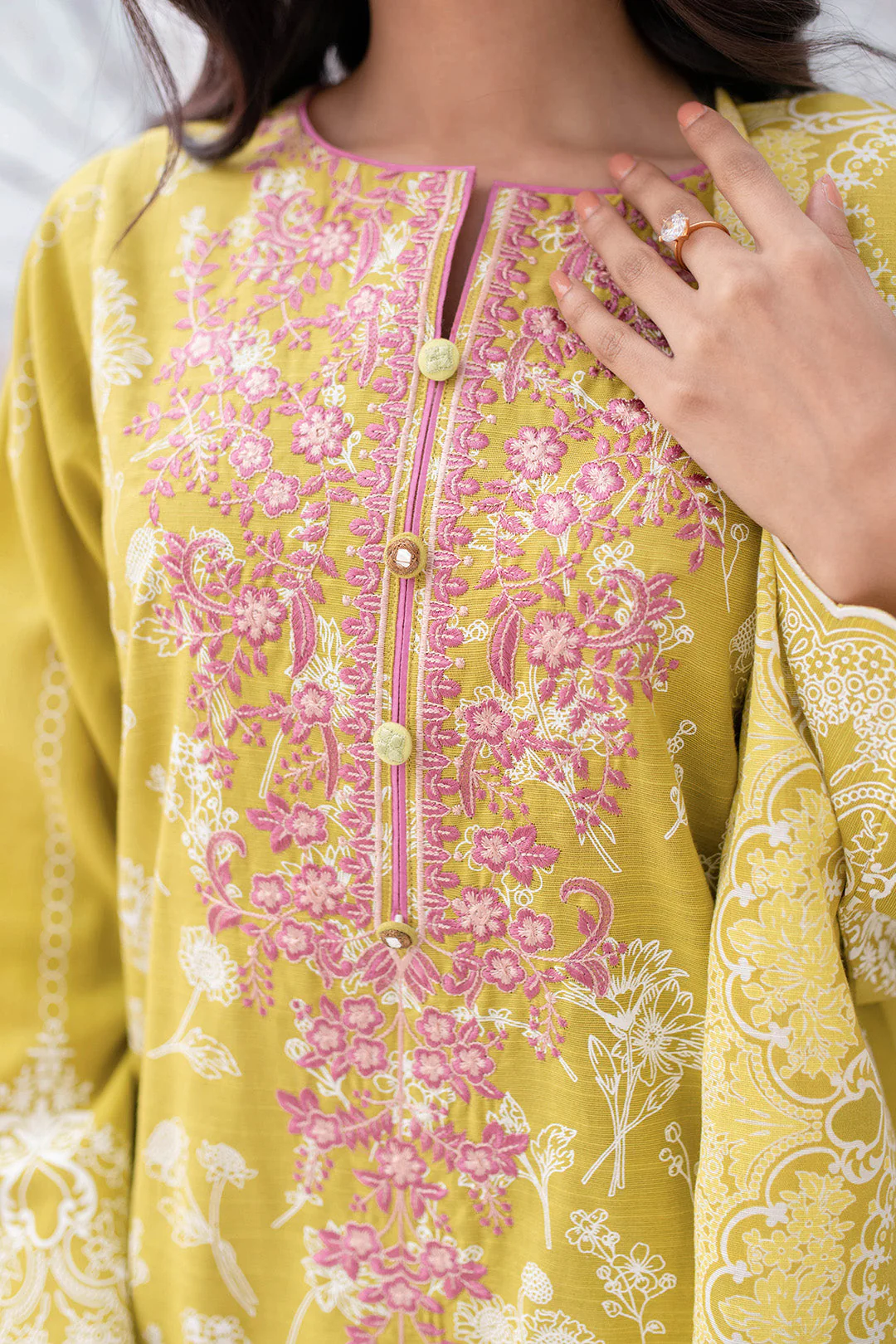 Embroidered Shirt Shalwar Dupatta - 0053 - Image 4