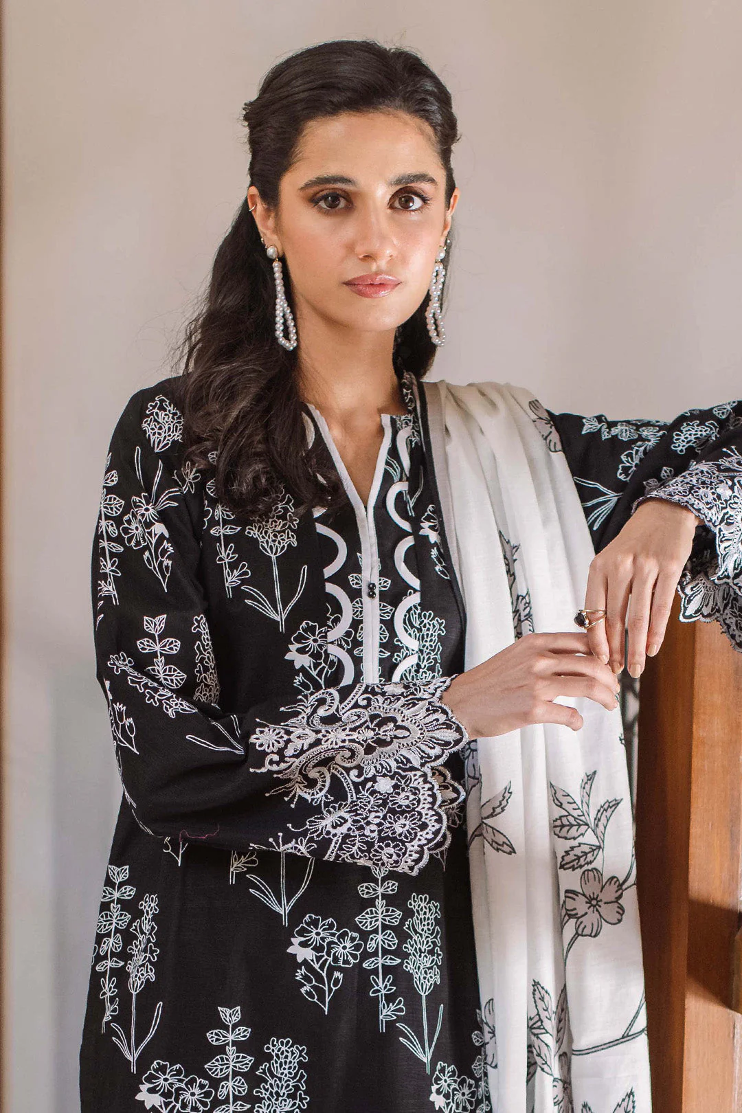 Embroidered Shirt Shalwar Dupatta - 0087 - Image 2