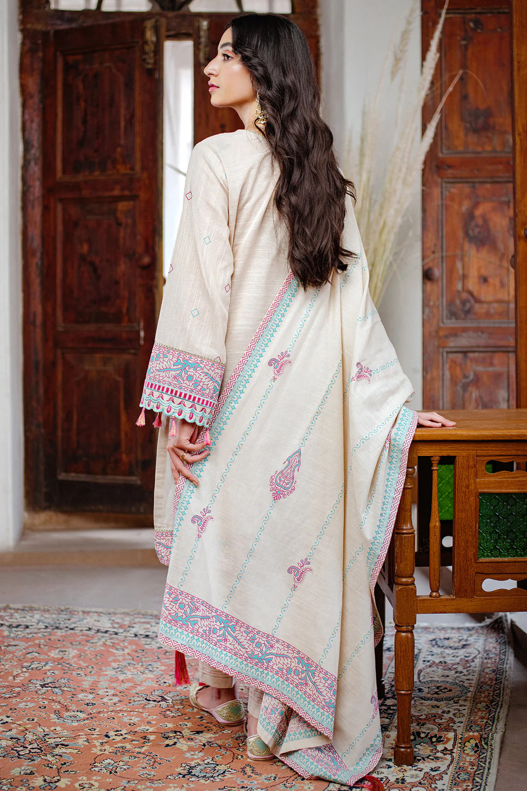 Embroidered Shirt Shalwar Dupatta - 0097 - Image 5