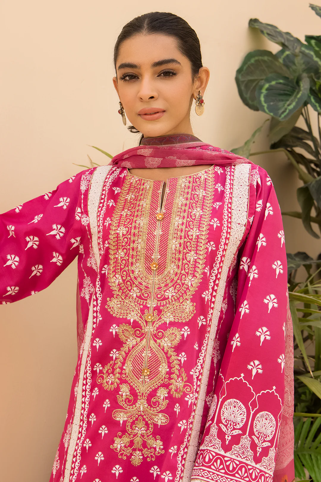 Embroidered Shirt Shalwar Dupatta - 0161 - Image 2