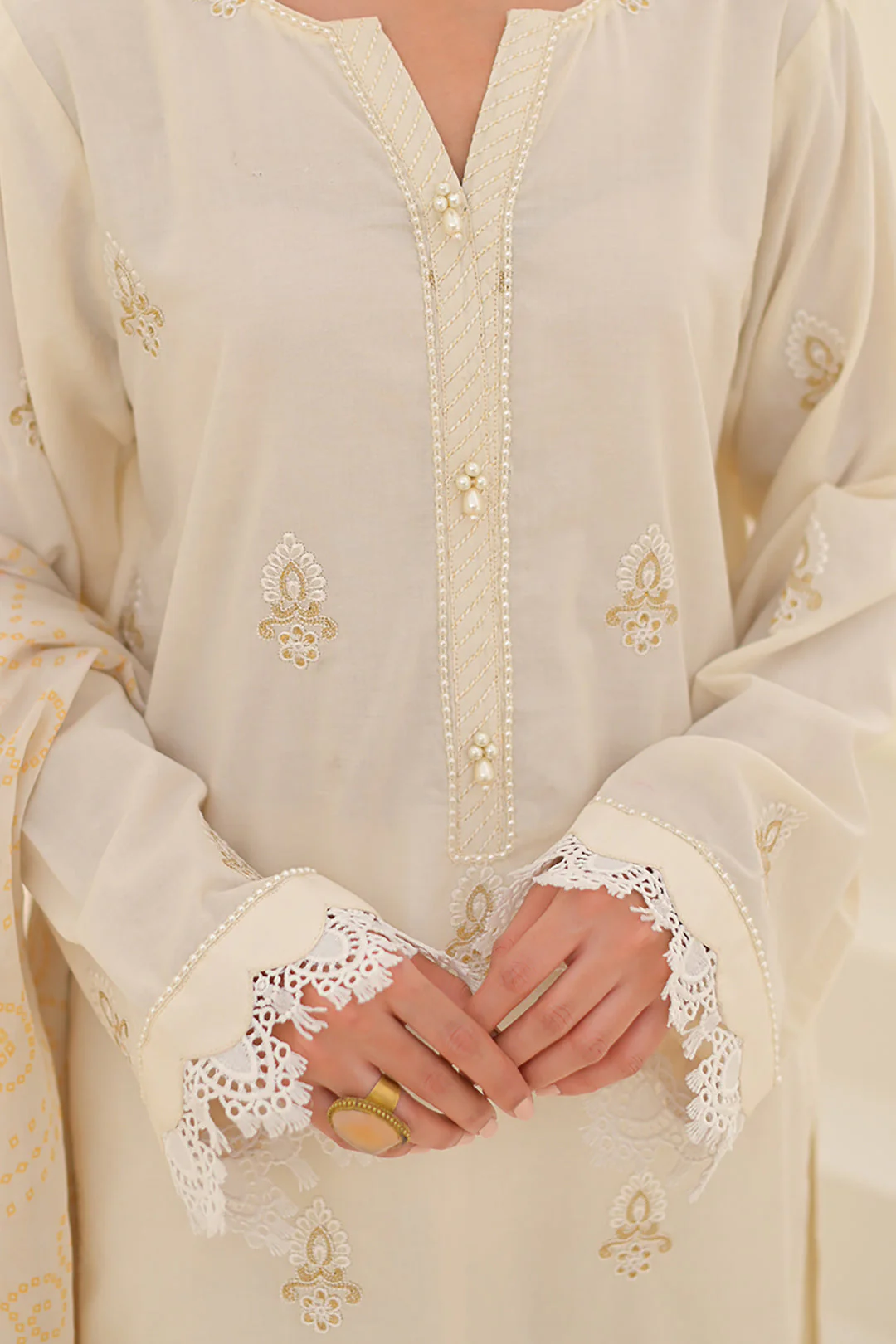 Embroidered Shirt Shalwar Dupatta - 0183 - Image 4