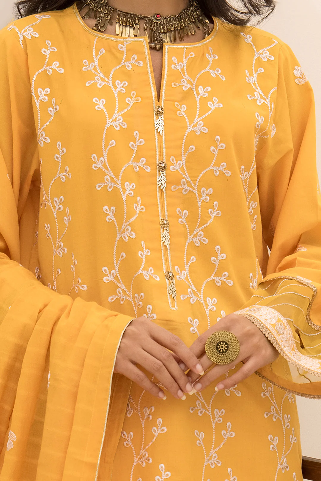 Embroidered Shirt Shalwar Dupatta - 0193 - Image 4