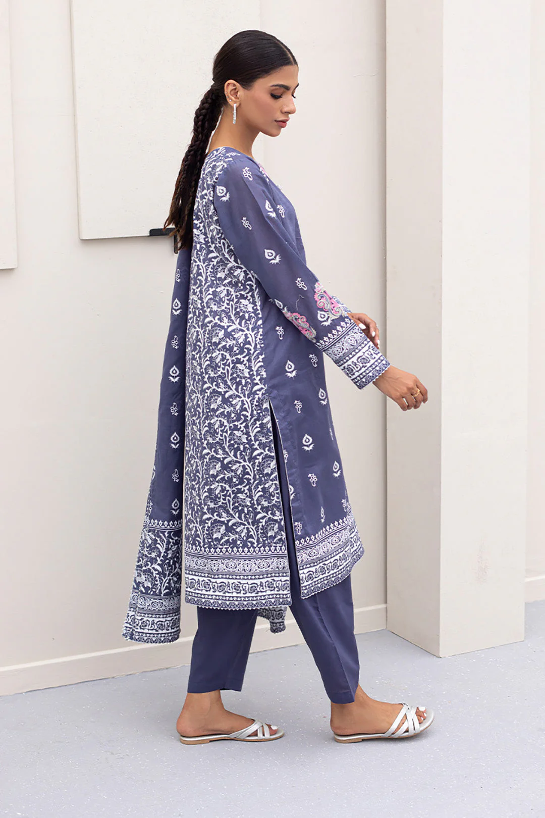Embroidered Shirt Shalwar Dupatta - 0197 - Image 3