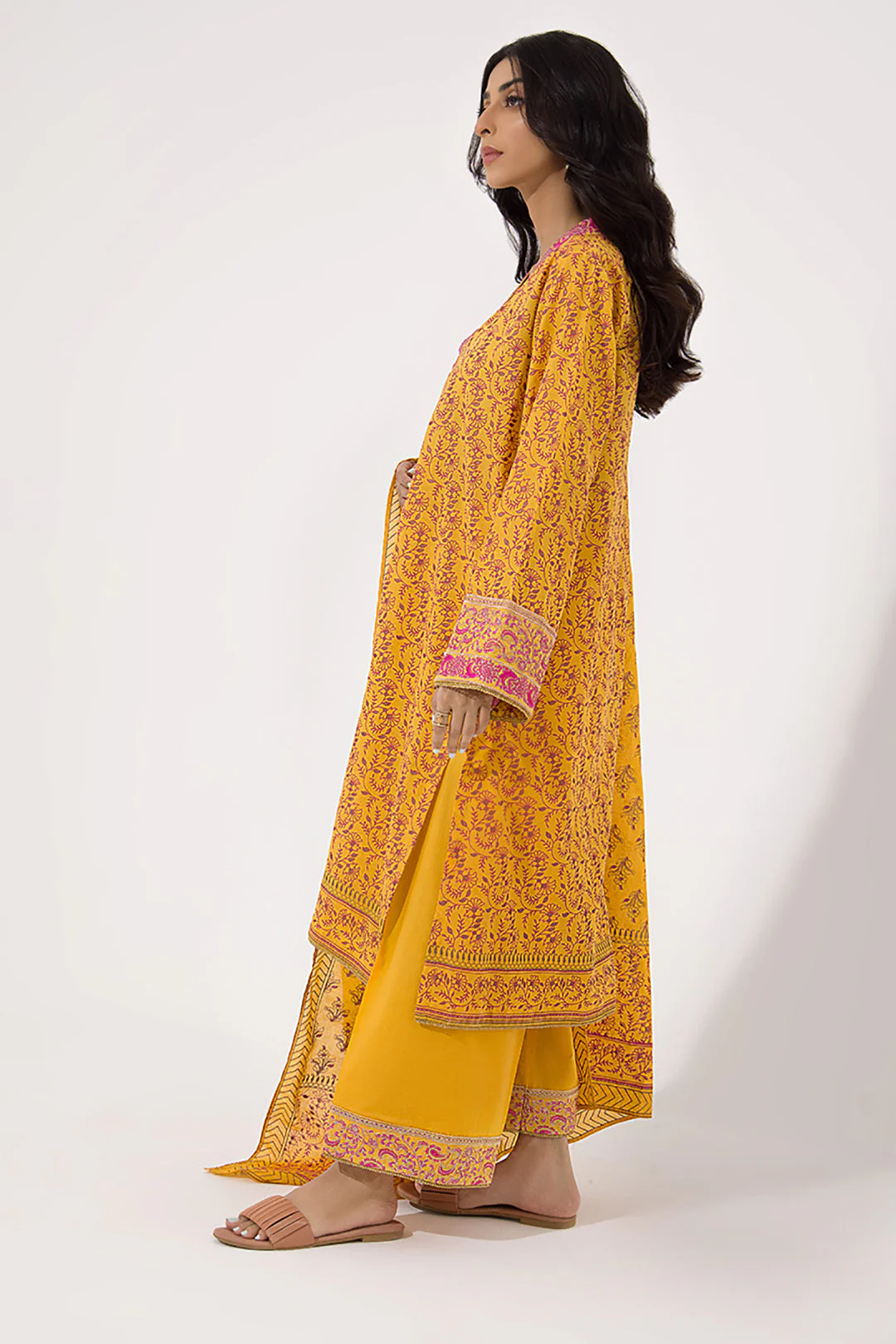 Embroidered Shirt Shalwar Dupatta - 0199 - Image 3