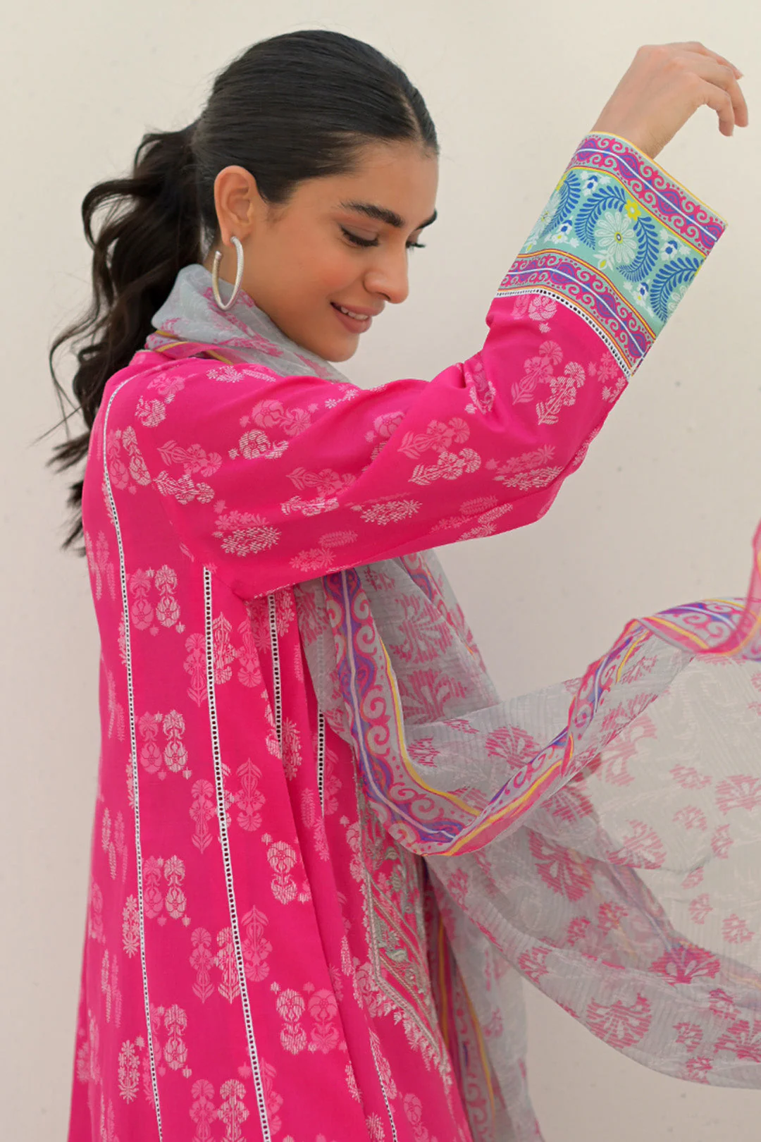 Embroidered Shirt Shalwar Dupatta - 0258 - Image 2