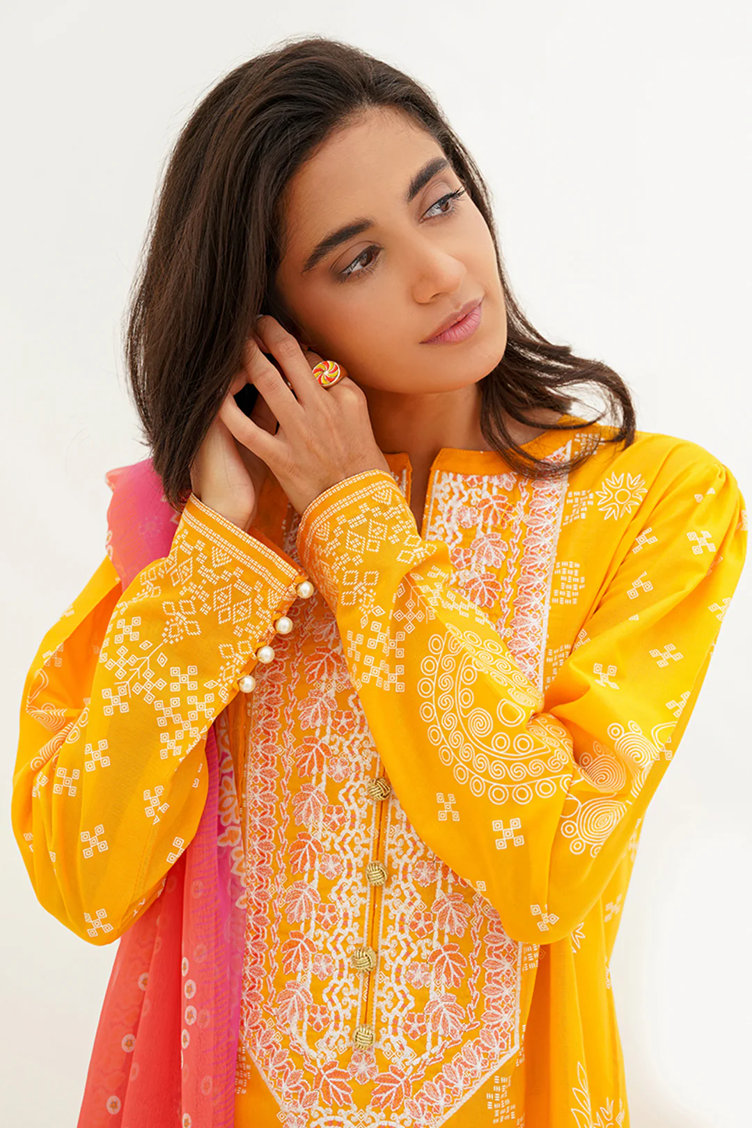 Embroidered Shirt Shalwar Dupatta - 0259 - Image 2