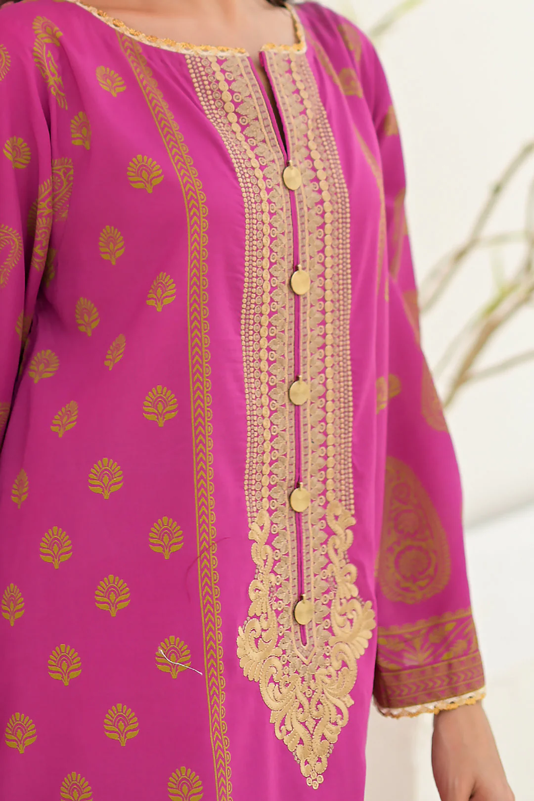 Embroidered Shirt Shalwar Dupatta - 0260 - Image 4