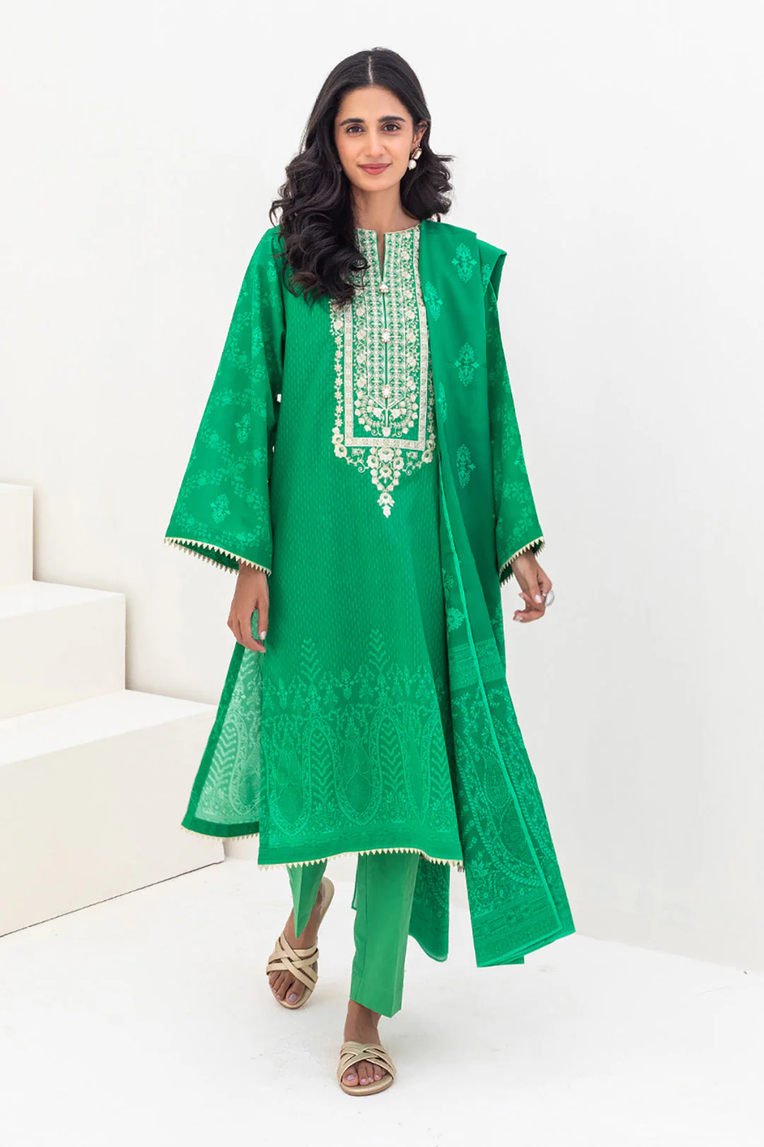 Embroidered Shirt Shalwar Dupatta - 0267