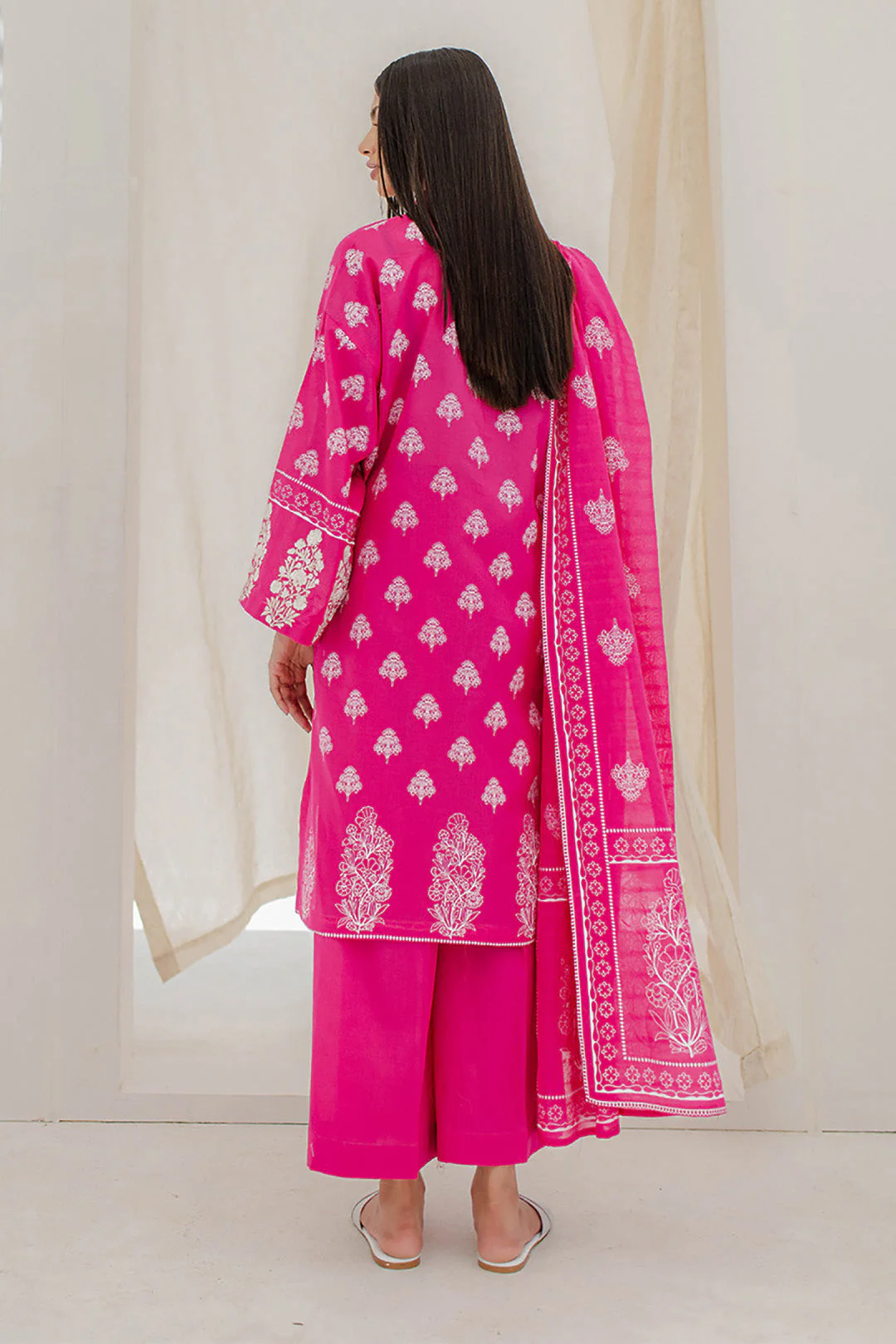 Embroidered Shirt Shalwar Dupatta - 0279 - Image 5