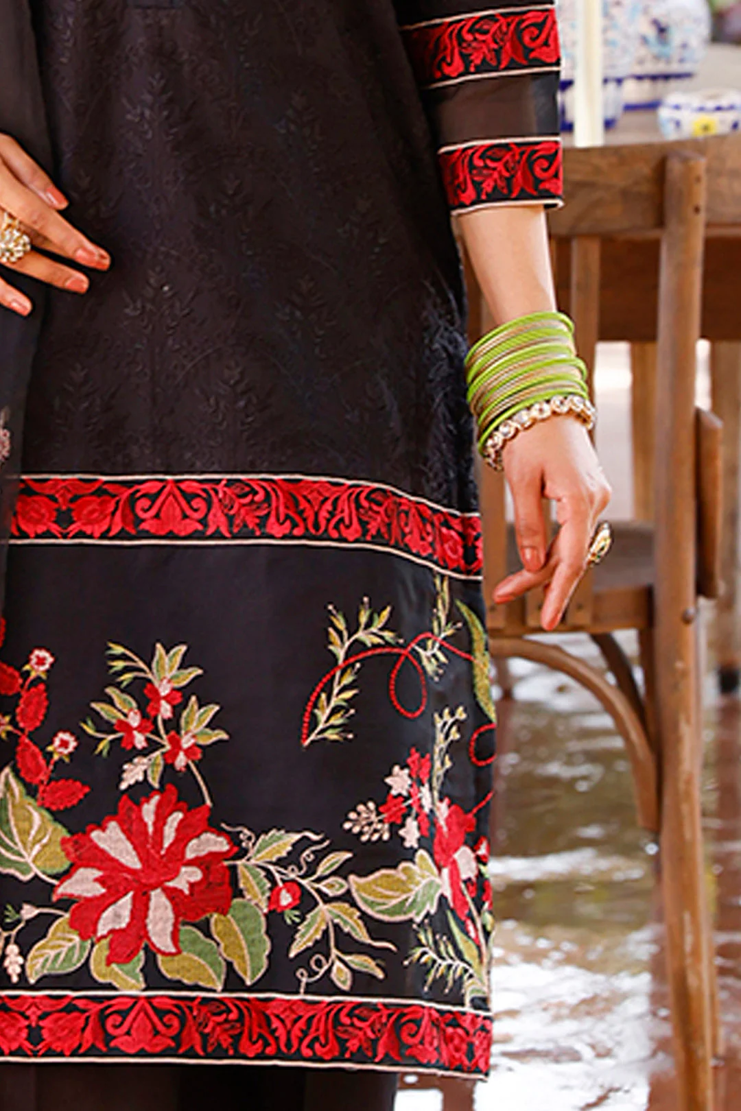 Embroidered Shirt Shalwar Dupatta - 0283 - Image 4