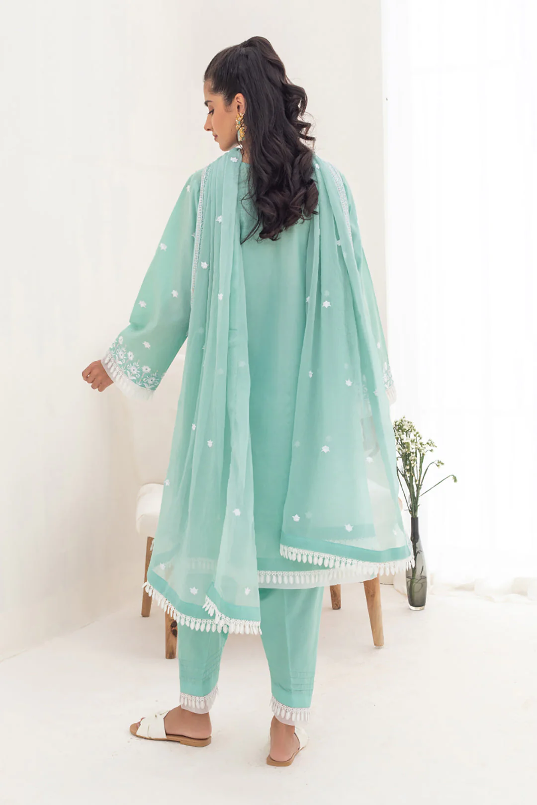 Embroidered Shirt Shalwar Dupatta - 0291 - Image 5