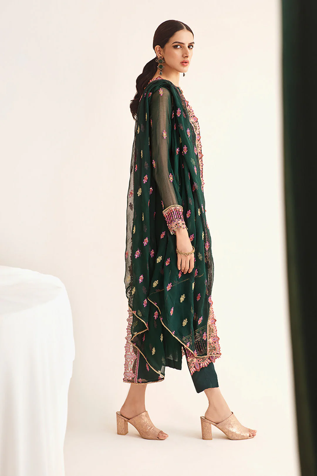 Embroidered Shirt Shalwar Dupatta - 0294 - Image 3