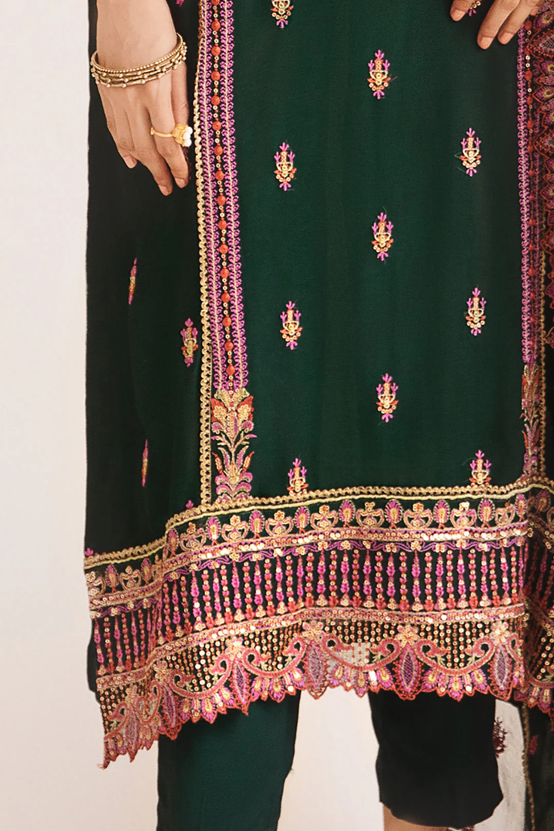Embroidered Shirt Shalwar Dupatta - 0294 - Image 5
