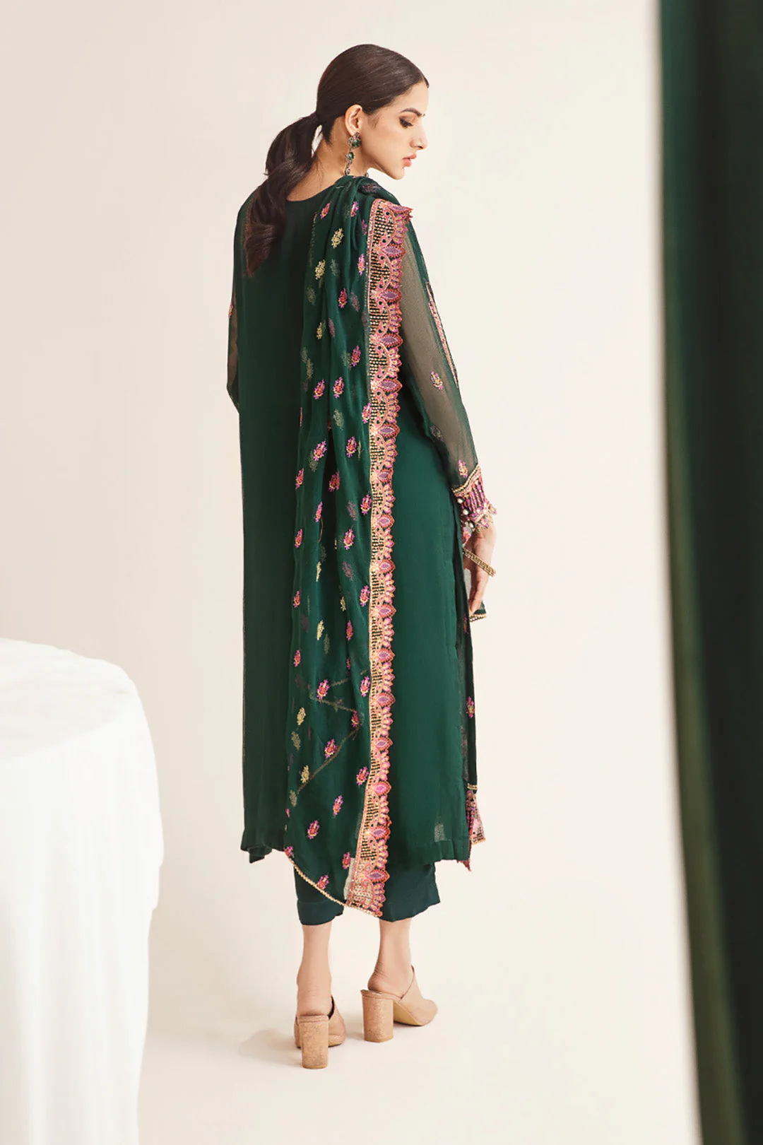 Embroidered Shirt Shalwar Dupatta - 0294 - Image 6