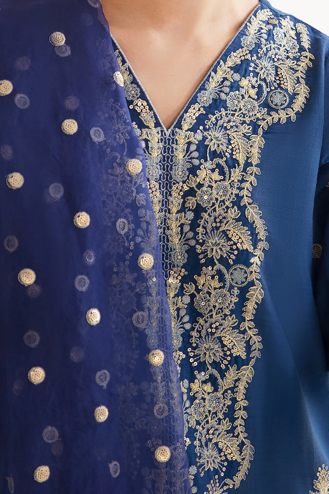 Embroidered Shirt Shalwar Dupatta - 0295 - Image 4