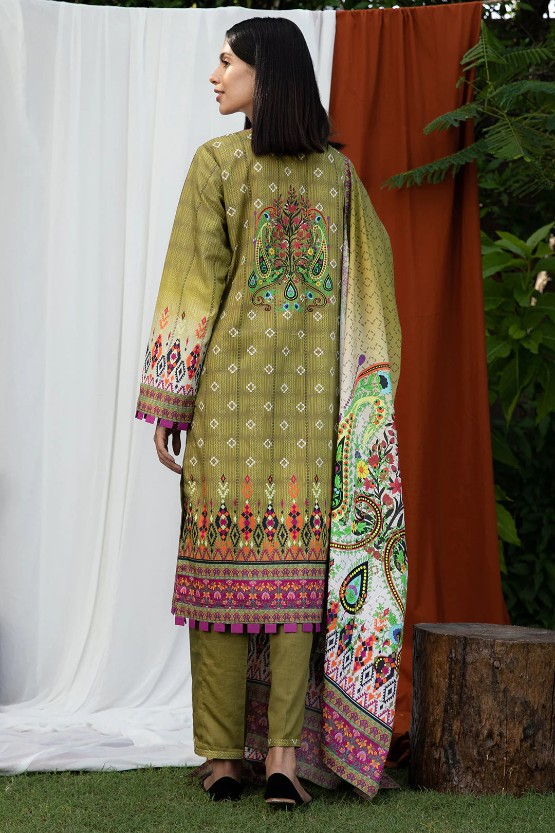 Embroidered Shirt Shalwar Dupatta - 0317 - Image 5