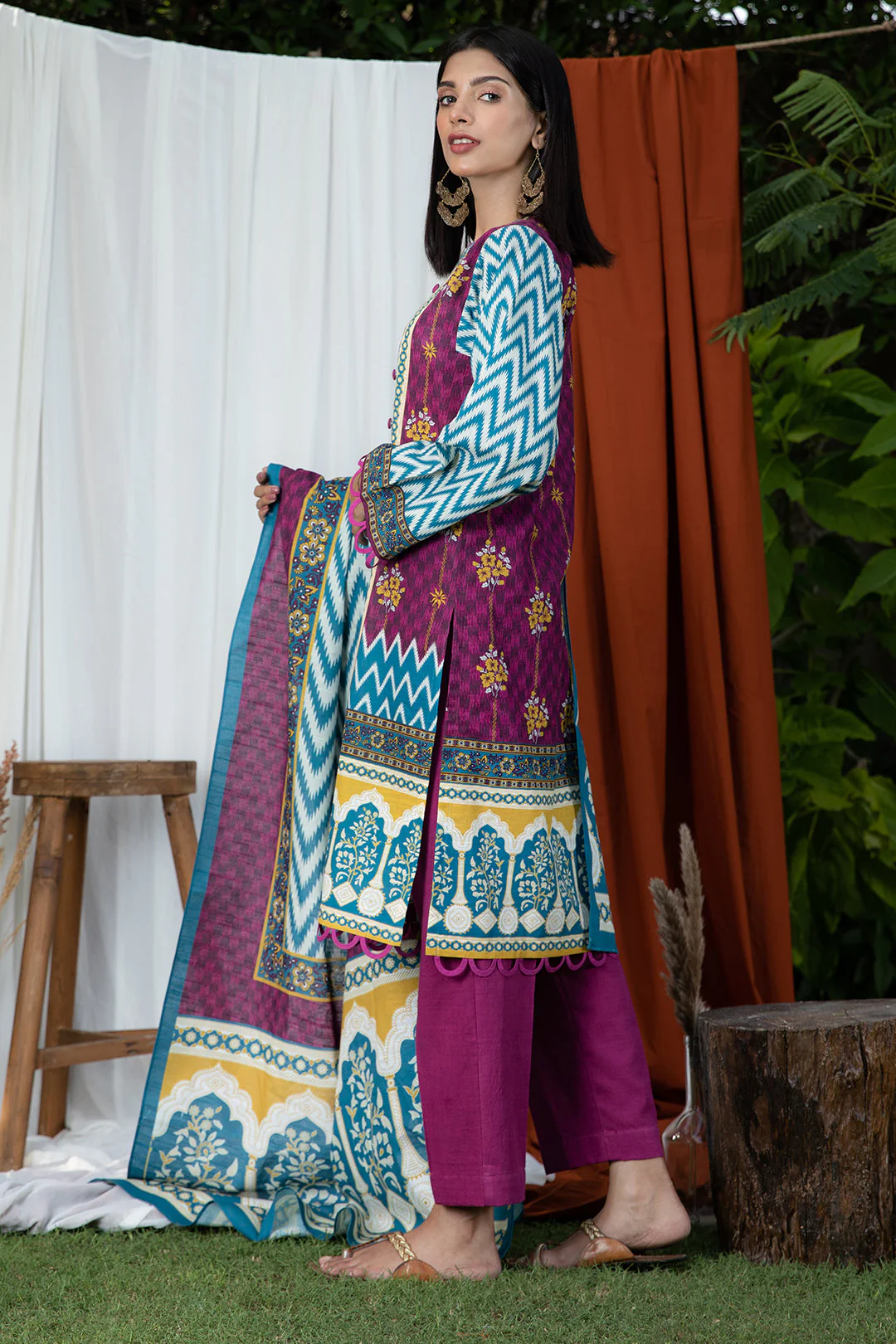 Embroidered Shirt Shalwar Dupatta - 0321 - Image 3