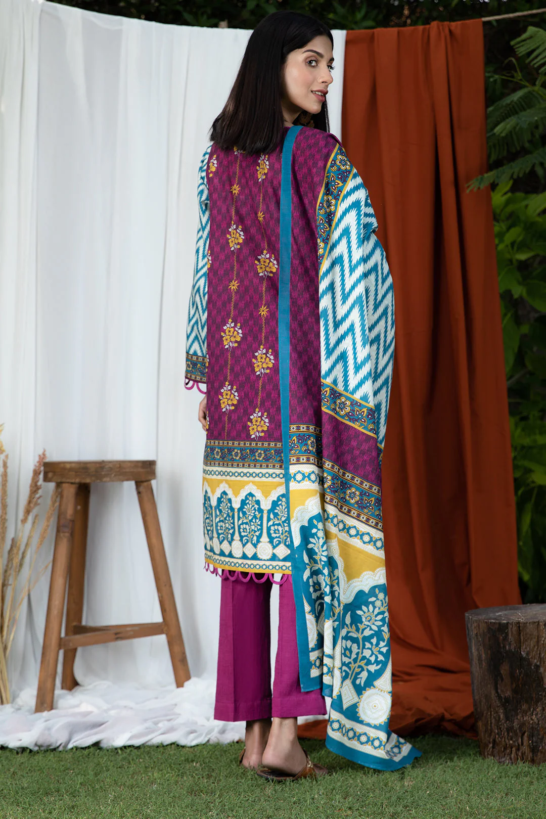 Embroidered Shirt Shalwar Dupatta - 0321 - Image 5